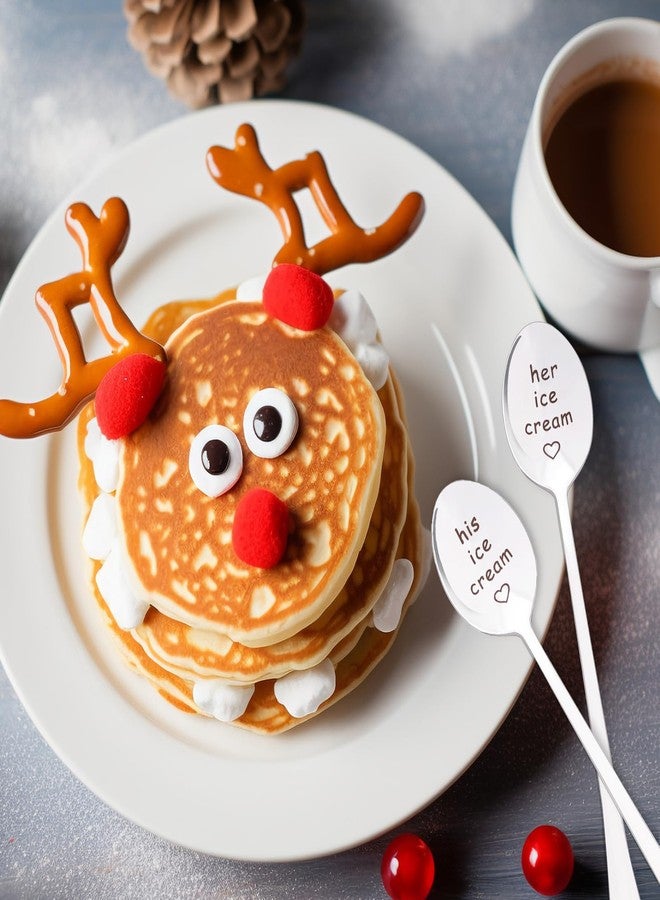 SUMERSHA 2pcs His and Hers Ice Cream Spoons for Boyfriend Girlfriend Couples Christmas Birthday Gifts for Husband Wife Wedding Anniversary Engagement Gift - Image 5