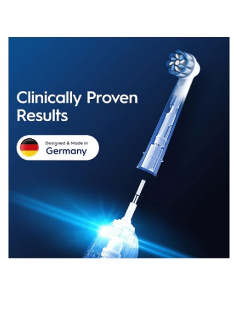 أورال بي رأس فرشاة أسنان كهربائية Oral-B Pro Sensitive Clean، مع شعيرات على شكل X وناعمة جدًا لتنظيف لطيف وإزالة الجير، عبوة من 4 رؤوس فرشاة أسنان - Image 3