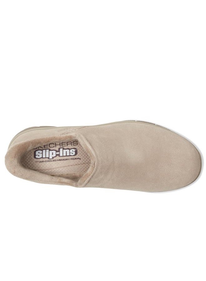 SKECHERS Women's Easy Going-Modern Hour Suede Hands Free Slip-ins Ankle Boot, Taupe, 38.5 EU - Image 2