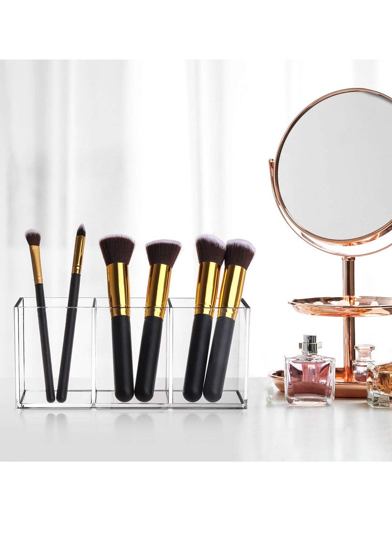 KHAJUL Acrylic Makeup Brush Holder  - Clear Cosmetic Makeup Brush Organizer and Storage Box 18*9*6.5CM - Image 2
