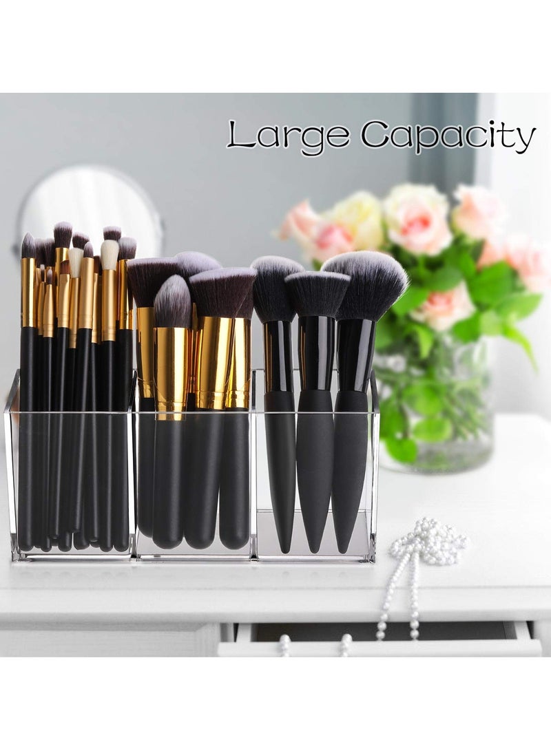 KHAJUL Acrylic Makeup Brush Holder  - Clear Cosmetic Makeup Brush Organizer and Storage Box 18*9*6.5CM - Image 3