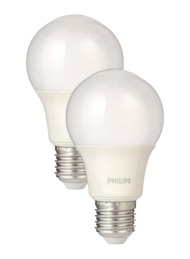 Philips LED Bulb 7W E27 3000K 230V, Warm White (Pack of 2)  - Image 1