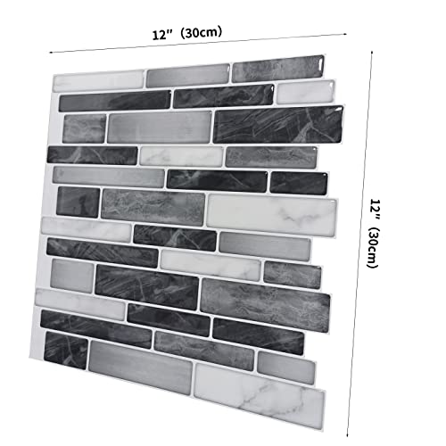 Art3d 10-Sheet Self-Adhesive Tile Backsplash for Kitchen, Vinyl Decorative Marble Tiles, 30 * 30cm - Image 4