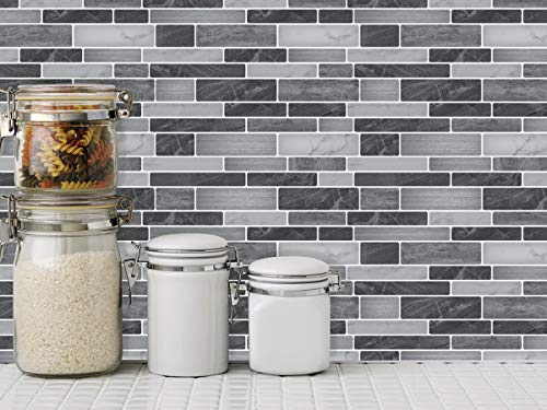 Art3d 10-Sheet Self-Adhesive Tile Backsplash for Kitchen, Vinyl Decorative Marble Tiles, 30 * 30cm - Image 2