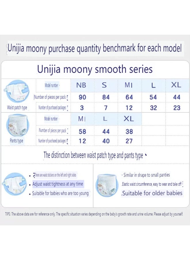 MOONY Unika Diaper Waist Patch Smooth Series XL44 Pieces (12-17kg) Unisex - Image 2