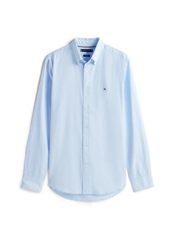 TOMMY HILFIGER  TH Flex Regular Fit Poplin Shirt for Men | Best Price UAE