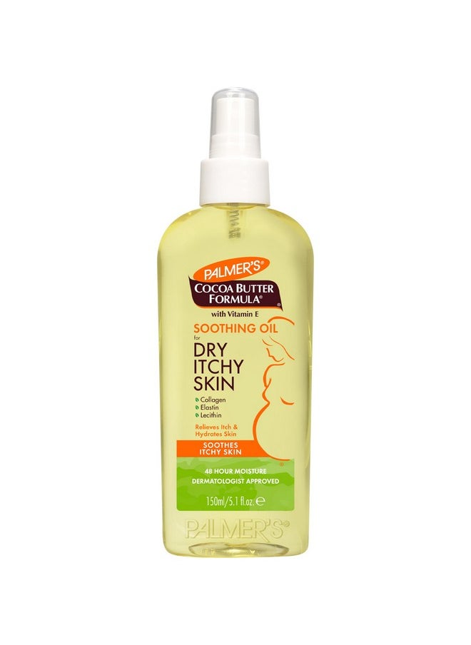 PALMER'S Palmer's Cocoa Butter Formula Soothing Oil with Vitamin E, Dry, Itchy Skin Relief, Pregnancy-Safe Anti-Itch Body Oil, 5.1 Ounces  - Image 1