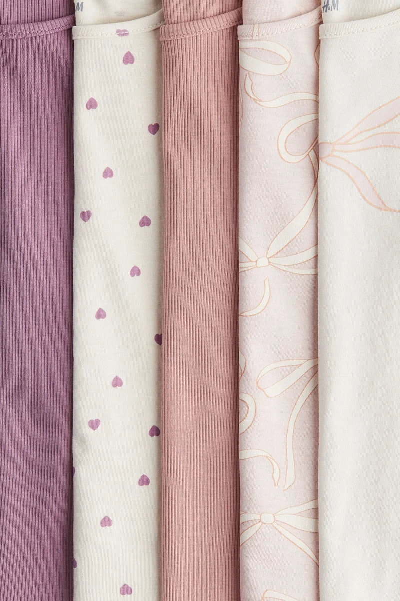 H&M 5-pack long-sleeved cotton tops