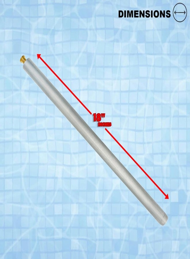 Poolzilla 1 Pack 18” Aluminum Tube with Brass Anchor for Pool Safety Cover Installation, Anchor Installation for Loose Ground or with Pavers, Extra Long - Image 2