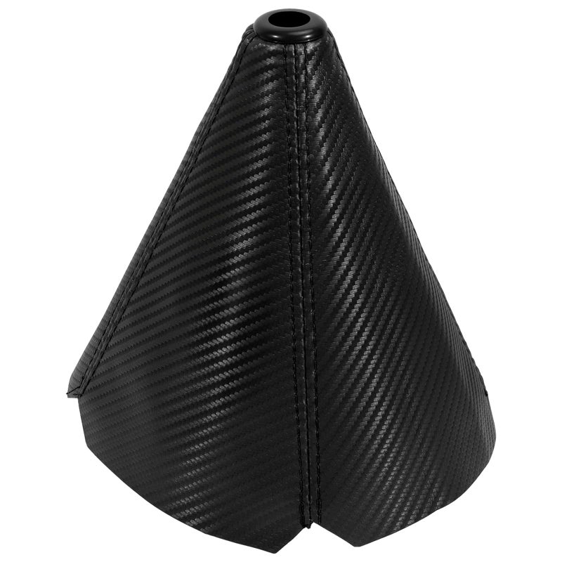 Tongze 16mm Manual Car Shift BootCarbon Fibre Leather Gear Shift Cover for Dust Prevention ProtectionUniversal Car Interior AccessoriesBlack - Image 3
