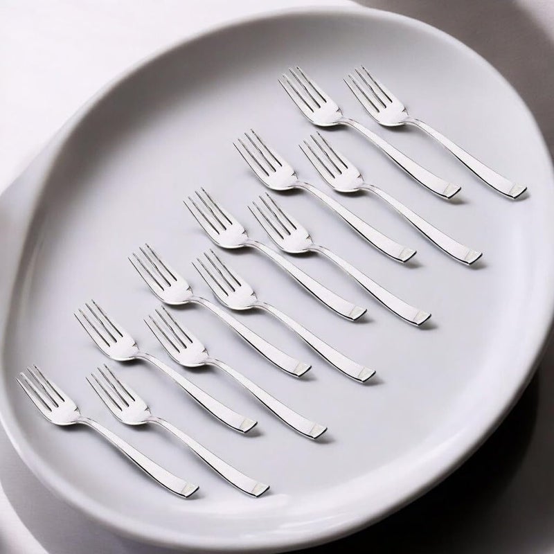 ECOMOLOGY Ecomology 12 PCS Premium Stainless Steel Fork Set AntiRust Dishwasher Safe 100 Food Grade Dining Forks Elegant Silverware for Home Kitchen Dining Ideal for Gifting on All Occasions - Image 1