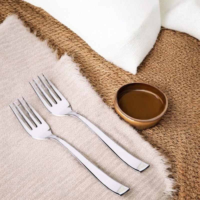 ECOMOLOGY Ecomology 12 PCS Premium Stainless Steel Fork Set AntiRust Dishwasher Safe 100 Food Grade Dining Forks Elegant Silverware for Home Kitchen Dining Ideal for Gifting on All Occasions - Image 2