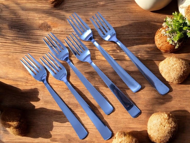 ECOMOLOGY Ecomology 12 PCS Premium Stainless Steel Fork Set AntiRust Dishwasher Safe 100 Food Grade Dining Forks Elegant Silverware for Home Kitchen Dining Ideal for Gifting on All Occasions - Image 4