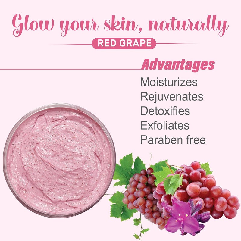 ECOLYTE+ La Parisienne Red Grape Face Scrub - 500 ml Exfoliating Scrub for Smooth and Glowing Skin - Image 5