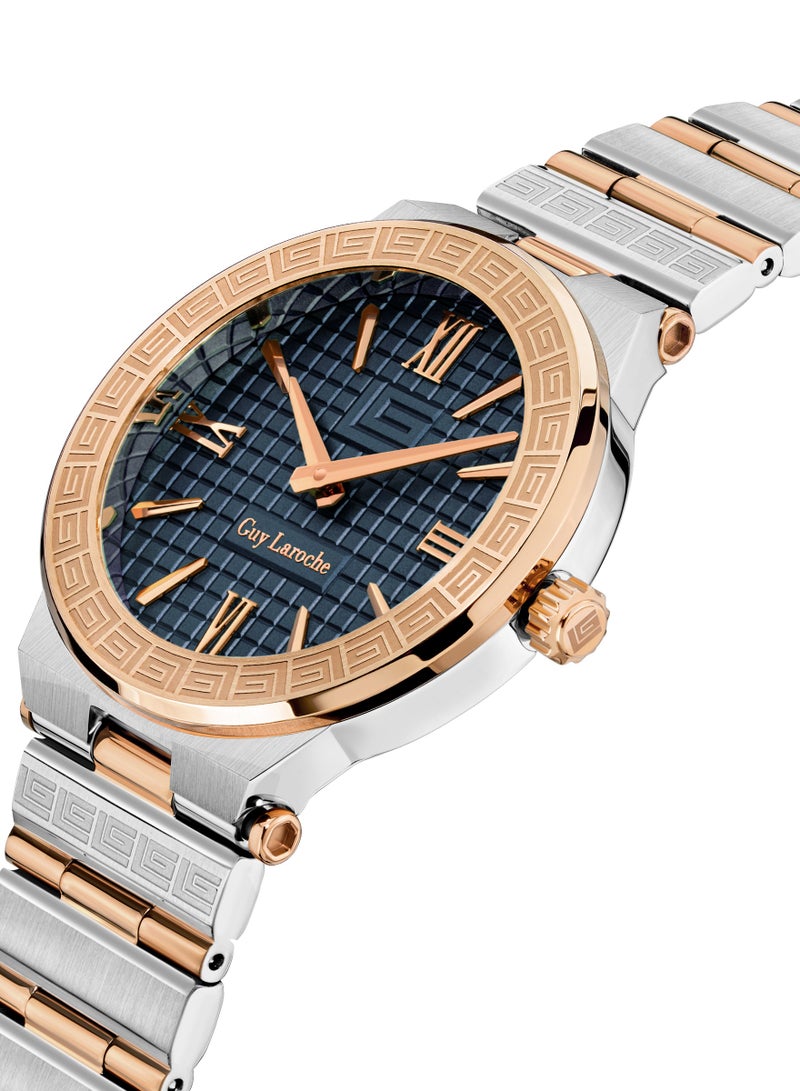 Guy Laroche Sacha Watch for Women with Silver and Rosegold Stainless Steel Bracelet 32 mm 5 Atm  - Image 2