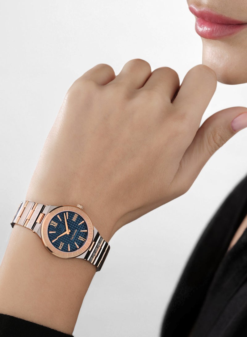 Guy Laroche Sacha Watch for Women with Silver and Rosegold Stainless Steel Bracelet 32 mm 5 Atm  - Image 5