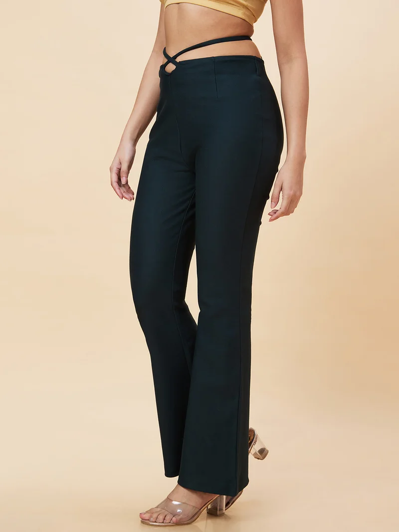 globus Women Mid-Rise Bootcut Trousers