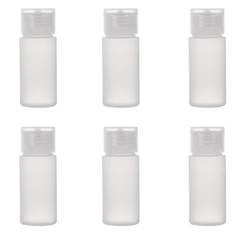 ALINK Travel Size Plastic Empty Toiletry Bottles, 30ml (1 oz) Pack of 6 Liquid Containers with Labels - Image 1