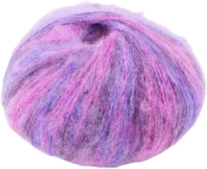 1PCS 25g Mohair Yarn Knitting Yarn Flower Baby Horse sea Sweater Baby Scarf Shawl Wiring Fine Wool Thread Crochet Hand Woven Crochet Yarn Yarn for Crocheting(58) - Image 4