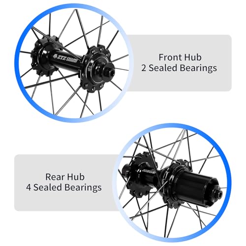 ZTZ 700C Road Bike Wheelset, Ultralight Aluminum Alloy 30mm Road Bike Wheel, 20H Front/24H Rear High-Strength Bike Rims, 700c Clincher, Rim Brake, Compatible 8-12 Speed Cassettes (Only Rear Wheel) - Image 5
