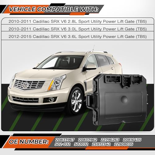 ISINSWIFT Rear Liftgate Control Module Compatible with Cadillac SRX 2010-2015, Replaces 502-032, 502032, 20837967, 22908035, 20954189, 20837962 - Image 4