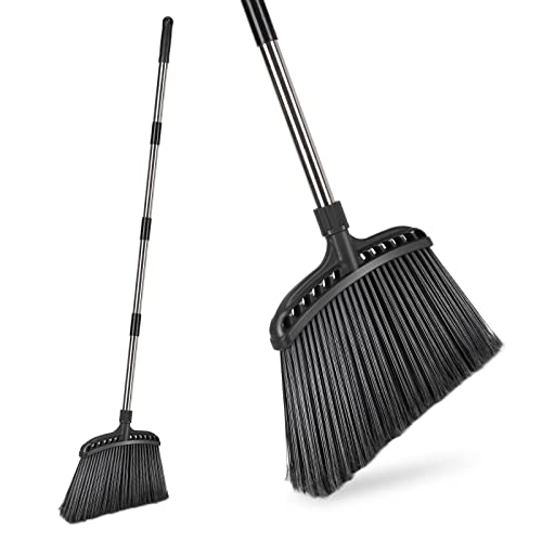 Masthome Outdoor Broom,Masthome Heavy Duty Broom,56" Brooms for Sweeping Outdoor,Angle Commercial Brooms with Hard Bristles, for Kitchen Home Office Garage Courtyard Lobby Lawn Concrete - Image 1