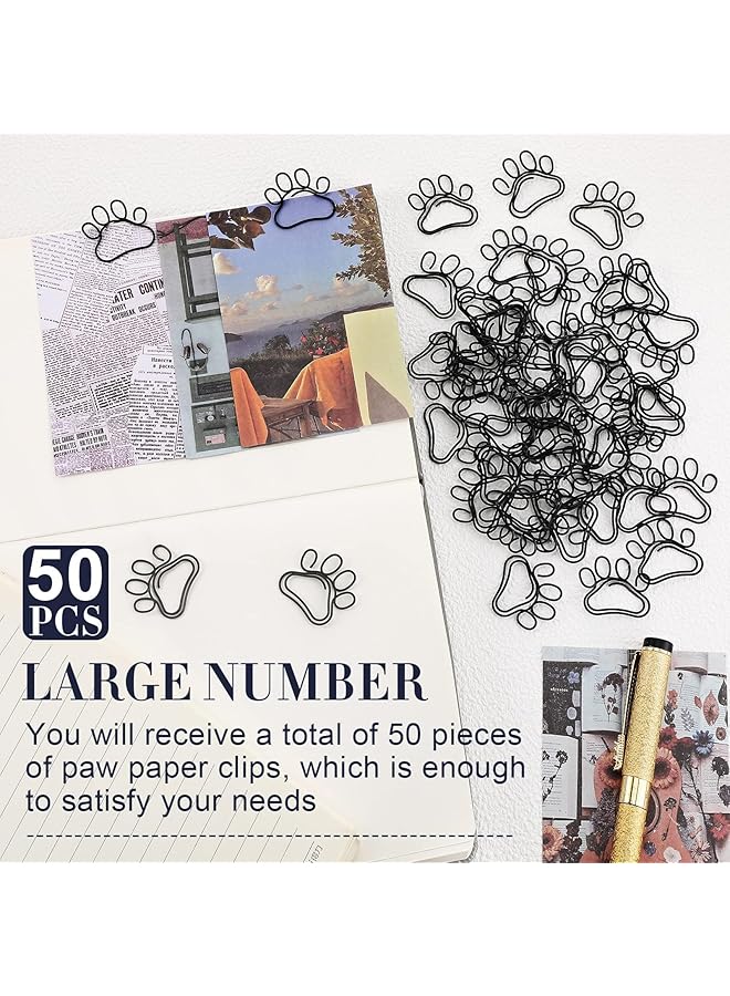 إيروريكس مشبك ورق على شكل مخلب كلب للمكتب واللوازم المدرسية، هدية مثالية لمحبي الحيوانات وعلامات مرجعية باللون الأسود - Image 4