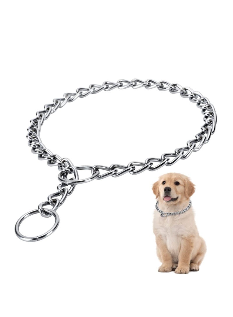 Excefore Dog Collar Chain, Chain Dog Training Choke Collar, Adjustable Stainless Steel Chain Slip Collar, Durable, Weather Proof, Tarnish Resistant Metal Chain 4 Pack - Image 1
