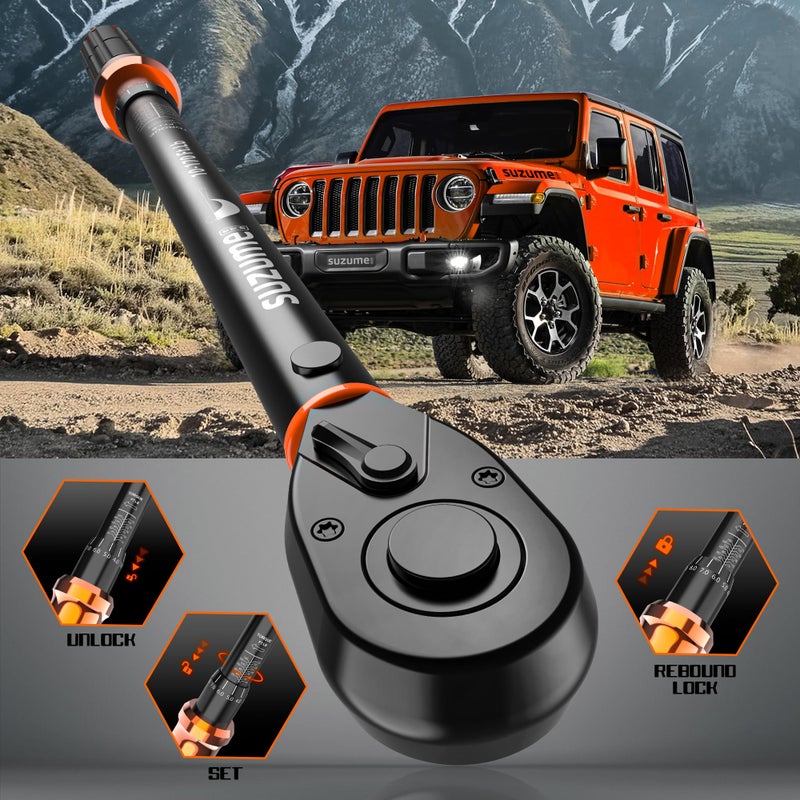 SUZUME Torque Wrench 1/2 Drive (10-170 Ft. Lb/ 14-231 N.m) Â±3% High Accuracy Torque Wrench 72 Tooth Dual-Direction Adjustable Dual-Scales Torque Wrenches for Bicycle, Moto, Car - Image 3