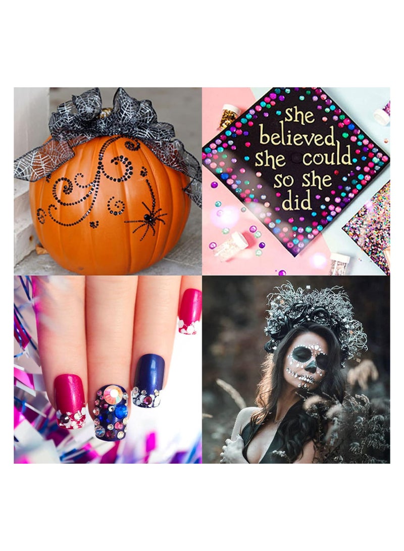 SYOSI 1250pcs Rhinestone Stickers Face Stickers Face Stickers Self-Adhesive Face Diamonds Rhinestones for Makeup Nail Gems for Face Eye Belly Arm Body Nail Decoration Party - Image 4