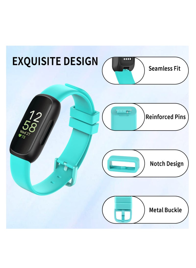 KASTWAVE ELECODN 4 Colors Replacement Strap for Fitbit Inspire 3 Straps, Soft Sport Silicone Replacement Adjustable Strap Compatible with Fitbit Inspire 3 Tracker Straps for Men Women Girls Boys  - Image 4