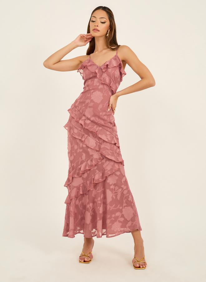 ستايلي فستان كشكش بنقشة الزهور - Image 2