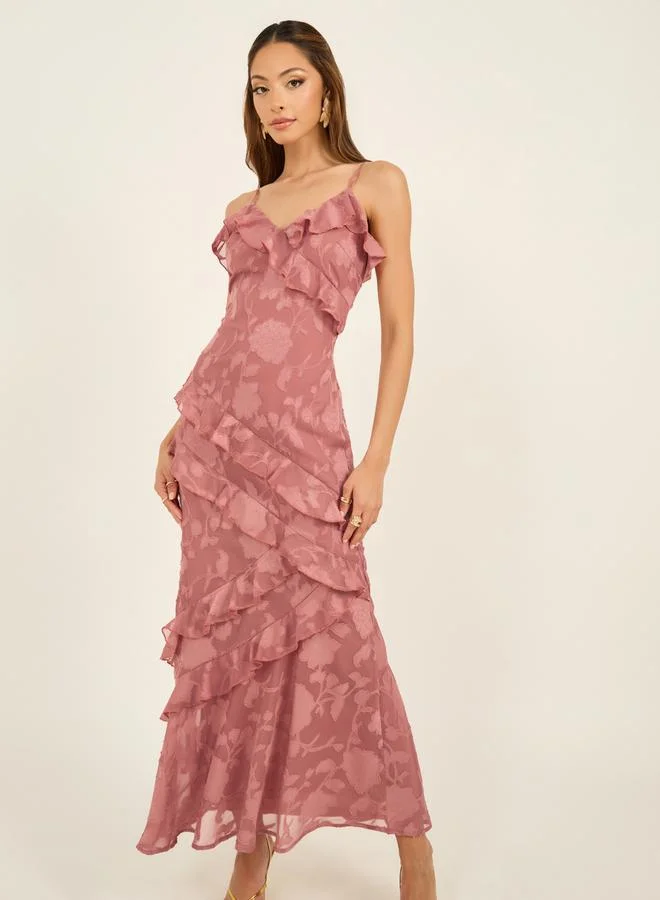 Styli Floral Ruffle Dress