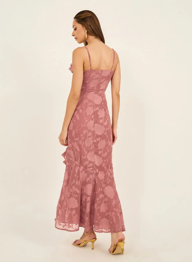 Styli Floral Ruffle Dress