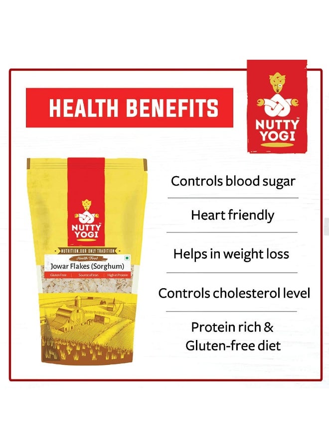 Nutty Yogi Jowar Poha Flakes 400G l Unflavored & Toasted l Alternative to Oats l Nutritious, Poha, Light, Millets Based, Healthy Food Pack of 3 (Pack of 3 400 gm) - Image 3