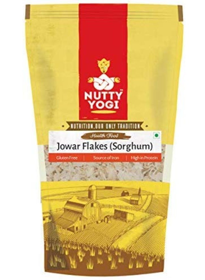 Nutty Yogi Jowar Poha Flakes 400G l Unflavored & Toasted l Alternative to Oats l Nutritious, Poha, Light, Millets Based, Healthy Food Pack of 3 (Pack of 3 400 gm) - Image 1