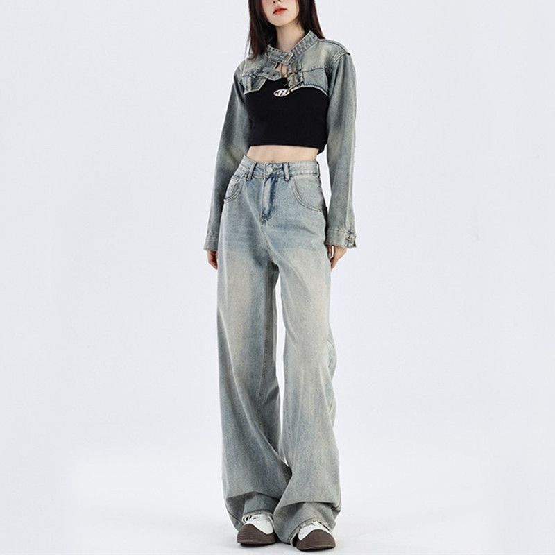 Vintage Classic European-American Design Daily Commute Jeans  Size_XS - Image 2