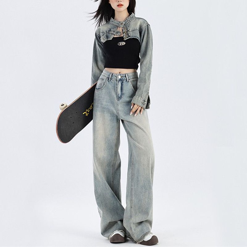 Vintage Classic European-American Design Daily Commute Jeans  Size_XS - Image 1