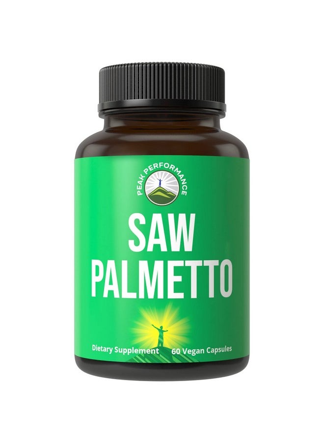 Peak Performance Saw Palmetto Capsules For Men And Women 1000Mg All Natural Saw Palmetto Extract Pills For Prostate Support. Dht Blocker Supplement For Hair Loss Prostate Health Urinary Flow  - Image 2
