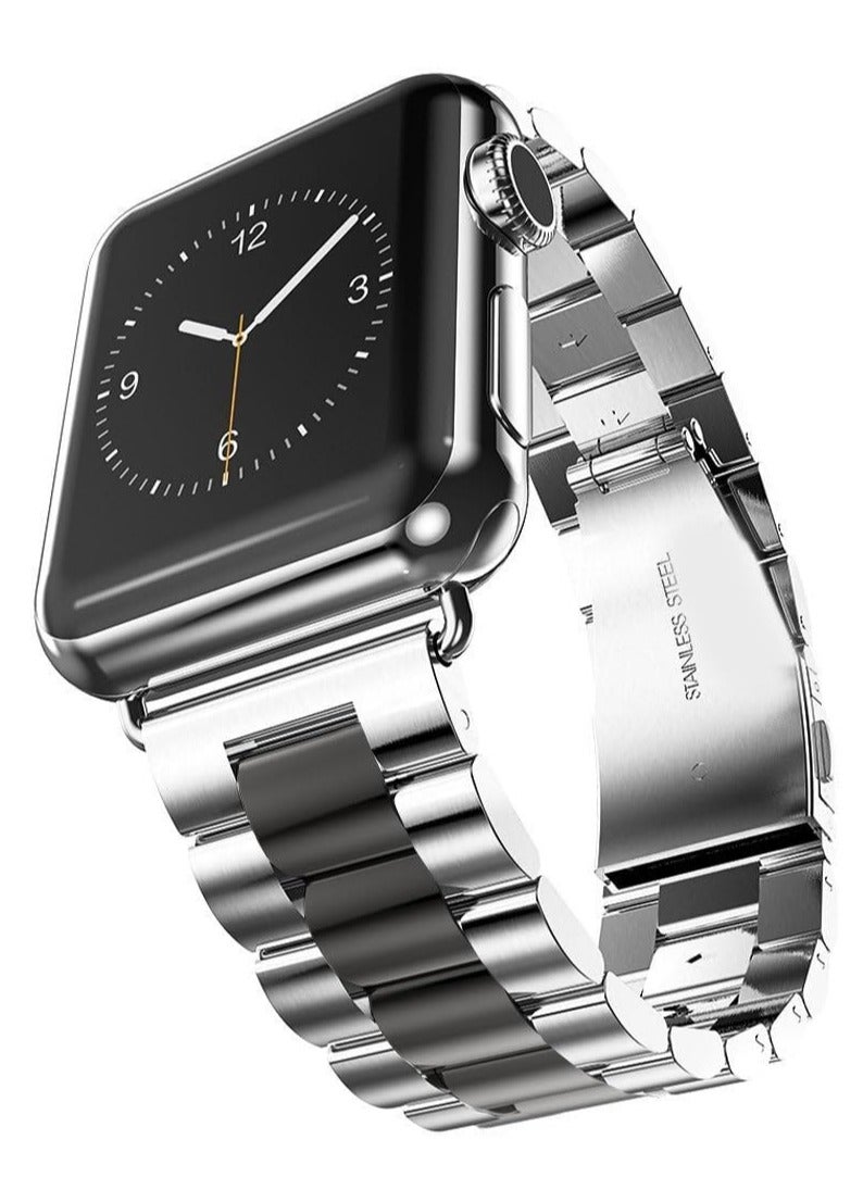 Metal Bands Compatible with Apple Watch Band 42mm 44mm 45mm, Stainless Steel Magnetic Absorption Strap, Wristband for iWatch Band for Apple Watch Series 7/6/5/4/3/2/1/SE, - Image 1