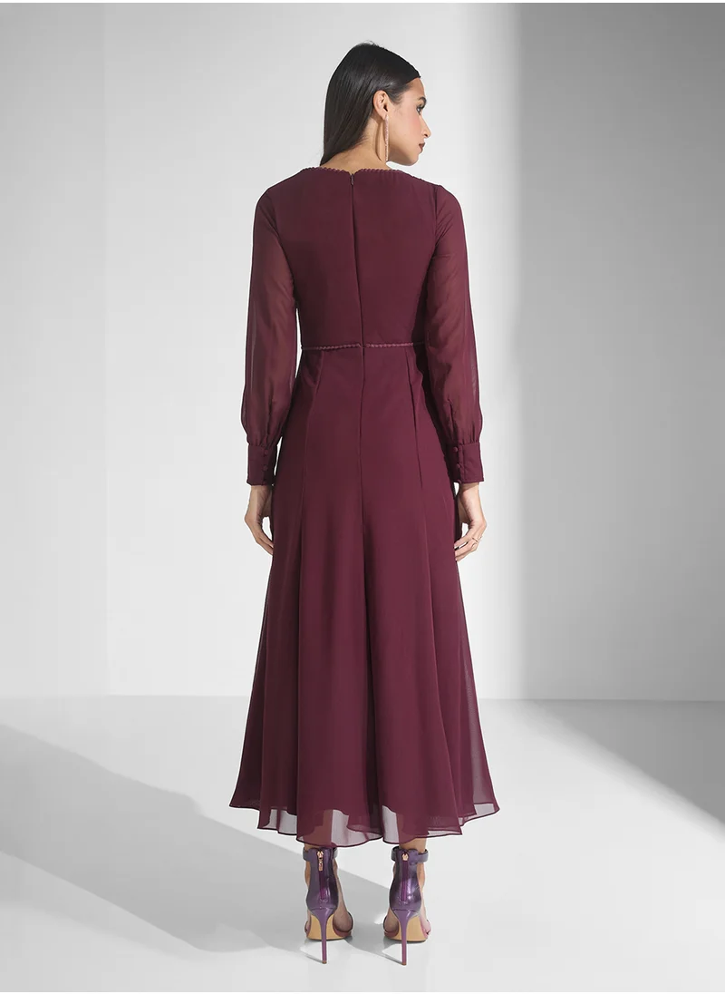 فروك اند فرل Embellished V-Neck Dress