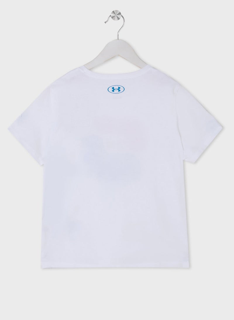 UNDER ARMOUR youth bubble wordmark t-shirt - Image 2