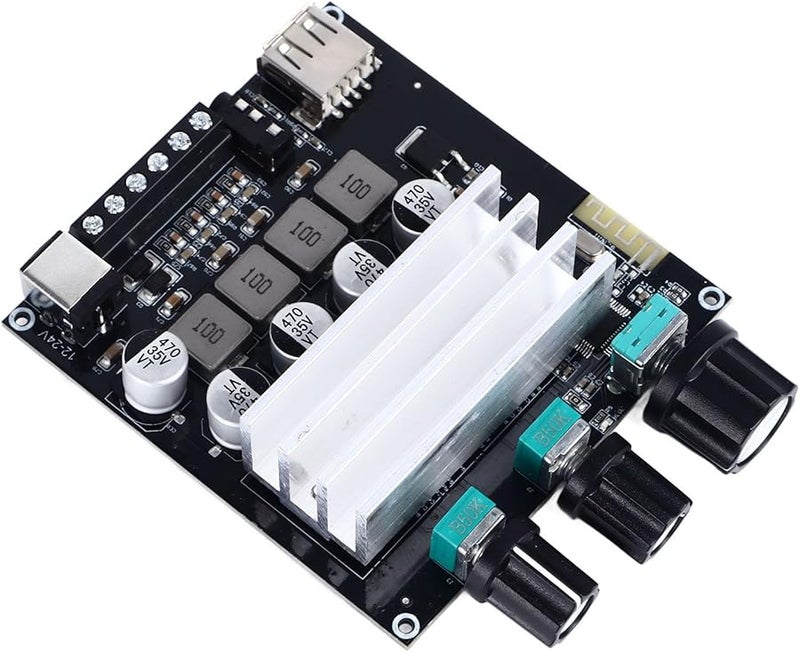 2 Channel Digital Power Amplifier Board Module With Treble Bass Control For Home Car Audio - Image 5