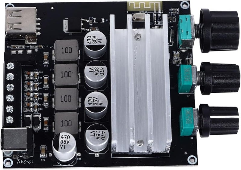 2 Channel Digital Power Amplifier Board Module With Treble Bass Control For Home Car Audio - Image 4