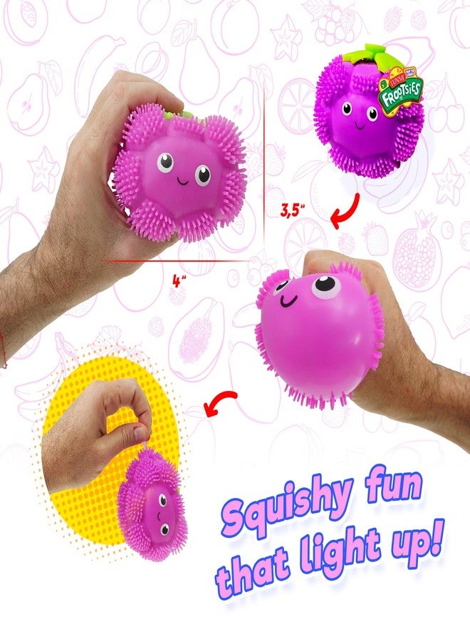 JA-RU Funsie Frootsies Light-Up Squeezy Toy (6 Units Assorted) Juicy Squishy Cute Fruit Tap to Light. Stretchy Foodie Stress Relief Sensory Toys for Kids, Teen, & Adult. Party Favor Fidget. 3906-6 - Image 5