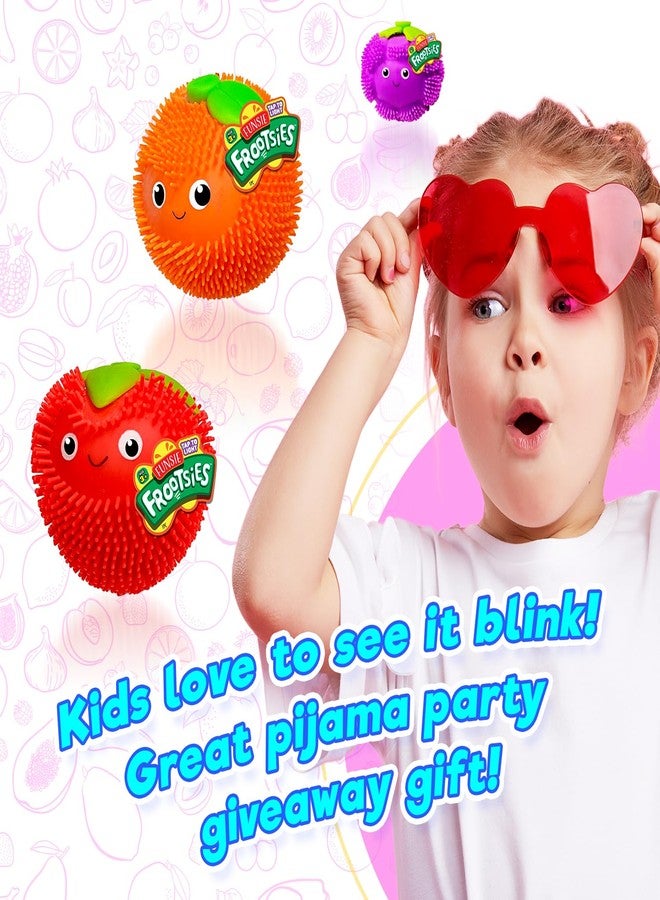 JA-RU Funsie Frootsies Light-Up Squeezy Toy (6 Units Assorted) Juicy Squishy Cute Fruit Tap to Light. Stretchy Foodie Stress Relief Sensory Toys for Kids, Teen, & Adult. Party Favor Fidget. 3906-6 - Image 3
