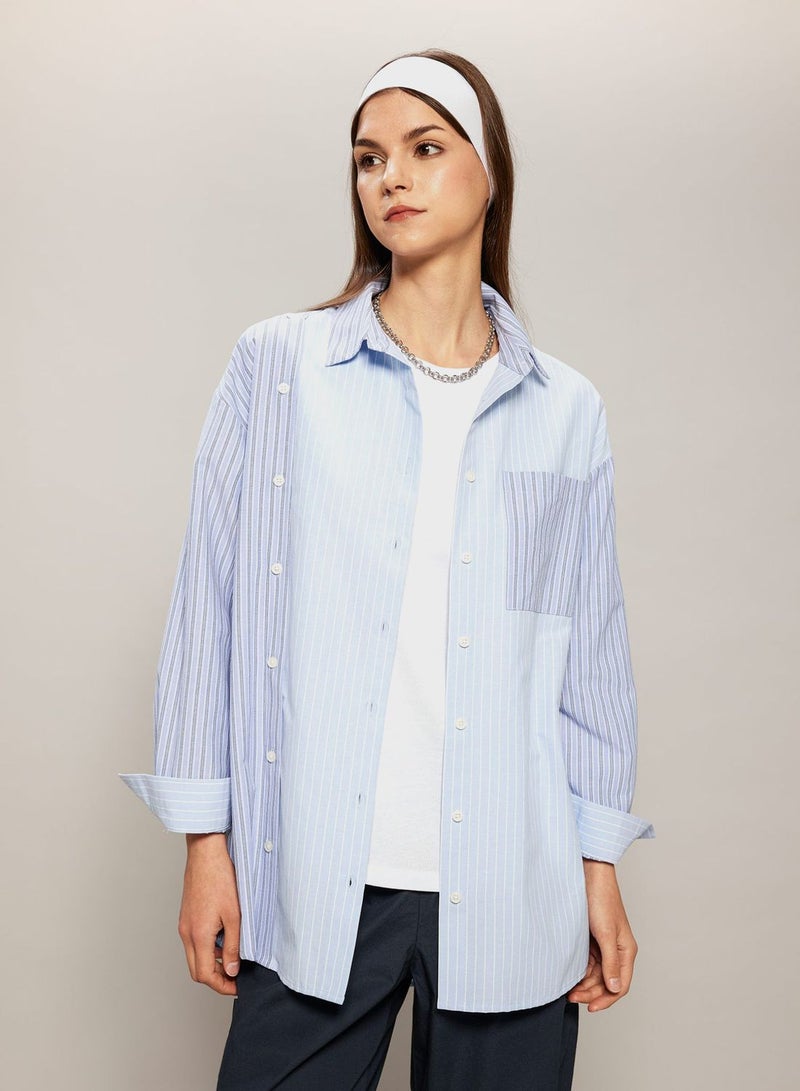 DeFacto Relax Fit Poplin Long Sleeve Tunic - Image 3