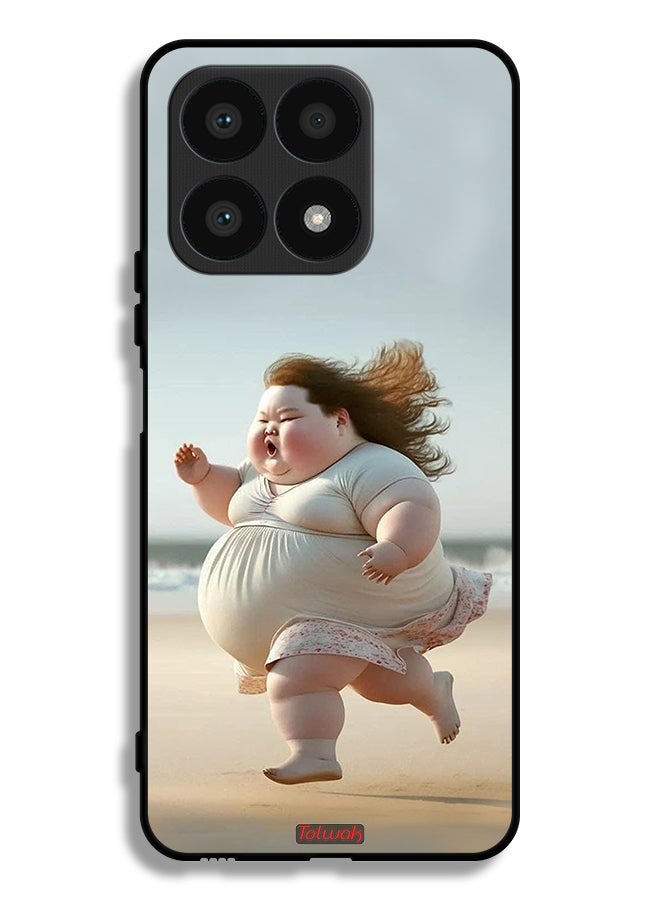 Tolwak Honor X8a Protective Case Cover Fatty Baby Girl Running - Image 1