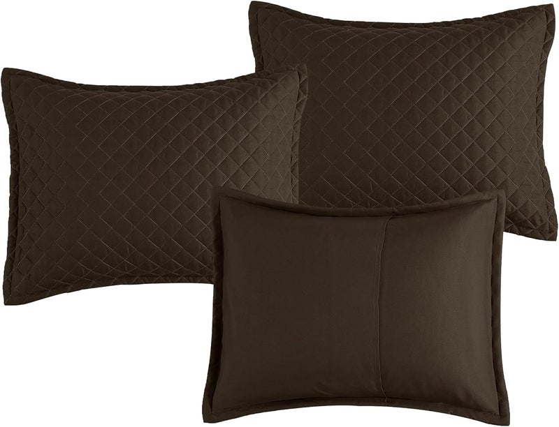 HOMBYS Daybed Cover Sets- Diamond Stitching Daybed Bedding Set, All Season Cozy Bedding with Bedskirt with Shams, Microfiber Filling, 5 Pieces, Coffee Color - Image 5