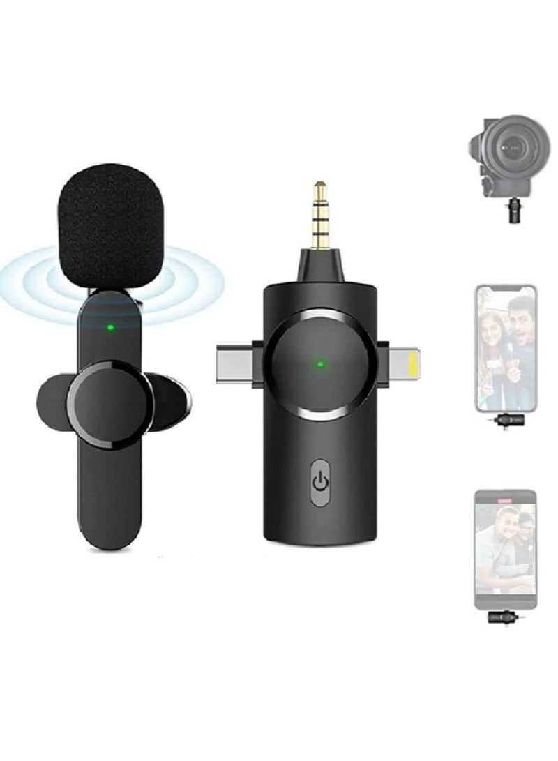 ELTRAZONE Wireless Lavalier Microphone,3-in-1 Plug-Play Lapel Microphone for iPhone iPad Android Camera for Recording,YouTube,TikTok, Facebook Live Stream,Noise Reduction Auto-Sync (NO APP or Bluetooth Needed) - Image 1